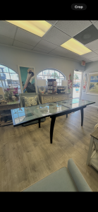 $599 for the table and 4 chairs shown in a separate photoThis is the table expanded to 95”.When not extended, table is47.5”w x 36”d x 29.75”h
